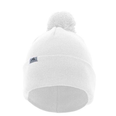 Knit Fold-Over Pom-Pom Beanie Thumbnail