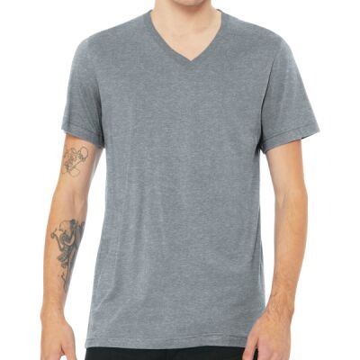 Unisex Heather CVC V Neck Tee Thumbnail