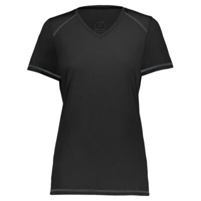 Women's Super Soft-Spun Poly V-Neck T-Shirt Thumbnail