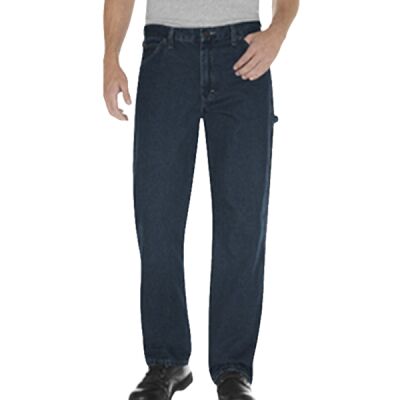 Unisex Relaxed Fit Stonewashed Carpenter Denim Jean Pant Thumbnail