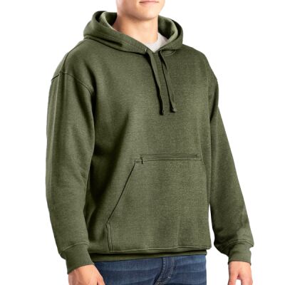 Men's Heritage Zippered Pocket Hooded Pullover Sweatshirt Thumbnail