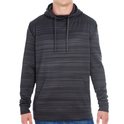 Adult Odyssey Striped Poly Fleece Pullover Hood Thumbnail