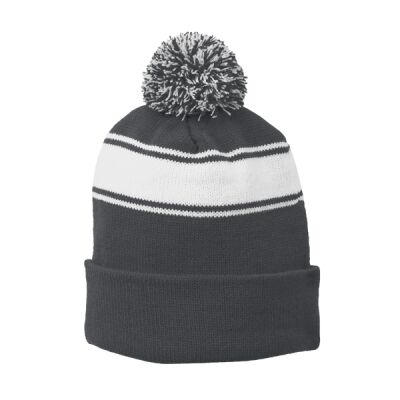 Stripe Pom Pom Beanie Thumbnail