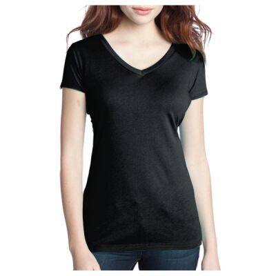Juniors Modal Blend Double V Neck Tee Thumbnail