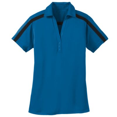 Ladies Silk Touch™ Performance Colorblock Stripe Polo Thumbnail