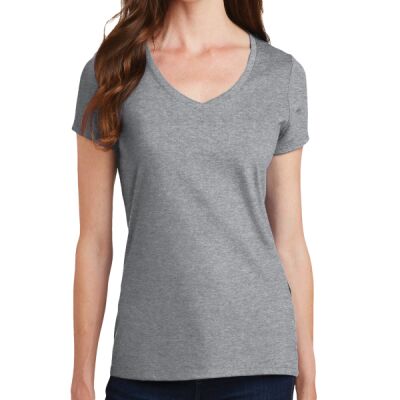 Ladies Fan Favorite V Neck Tee - slim feminine fit Thumbnail
