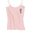 Juniors 1x1 Rib Spaghetti Strap Tank Thumbnail