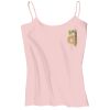 Juniors 1x1 Rib Spaghetti Strap Tank Thumbnail