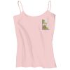 Juniors 1x1 Rib Spaghetti Strap Tank Thumbnail
