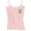 Juniors 1x1 Rib Spaghetti Strap Tank Thumbnail