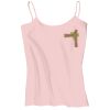Juniors 1x1 Rib Spaghetti Strap Tank Thumbnail