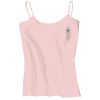 Juniors 1x1 Rib Spaghetti Strap Tank Thumbnail